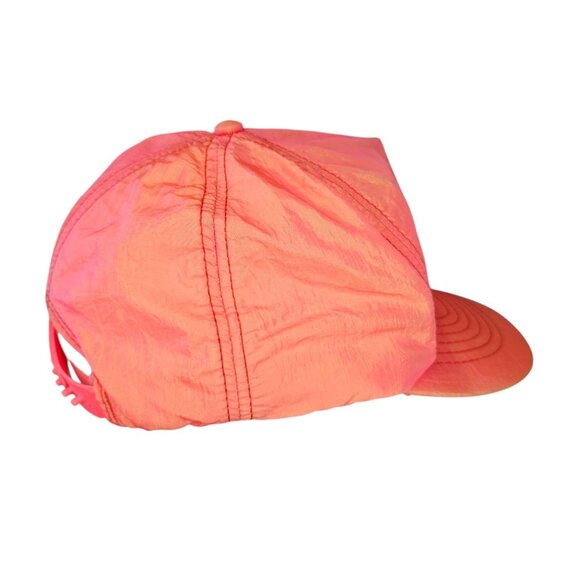 VTG 80s Missouri Snapback Nylon Hat Irridescent Orange Embroidered Retro Hipster - Picture 6 of 9